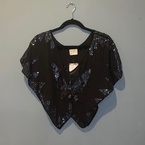 NWT Free People Butterfily Sheer Crop Top